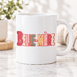 Mug Belle-mère à lettrage rétro