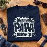 T-shirt Meilleur papa du monde - Couleur : Bleu marine