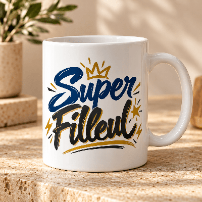 Mug Super Filleul avec couronne