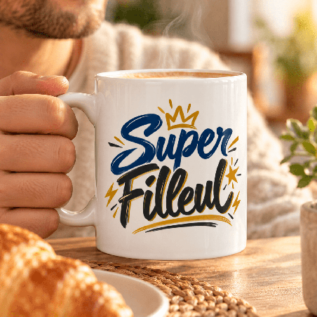       Mug Super Filleul - cadeau concret pour un anniversaire ou une fête familiale
    