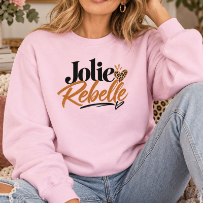 Sweat femme à message Jolie Rebelle