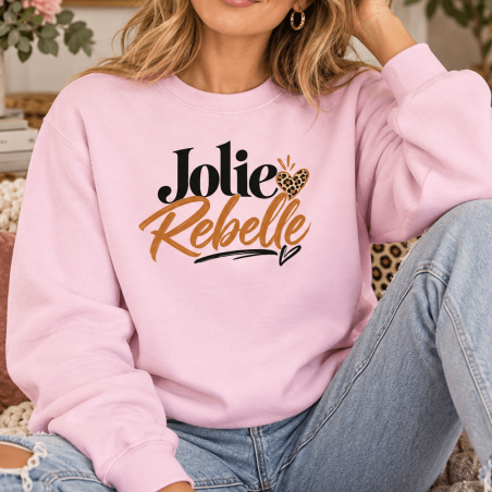       Sweat femme à message Jolie Rebelle
    