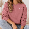 Sweatshirt femme avec message et année - Dusty