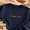 Sweatshirt à message Prénom + cool - Bleu marine