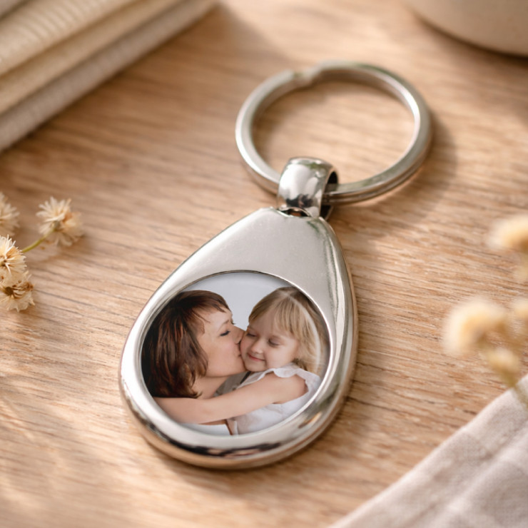 Personalisierter Einkaufswagen-Token-Schlüsselanhänger mit Foto