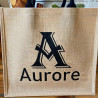 Personalisierte Jute-Tragetasche mit Text - Benutzerdefinierte Objekte