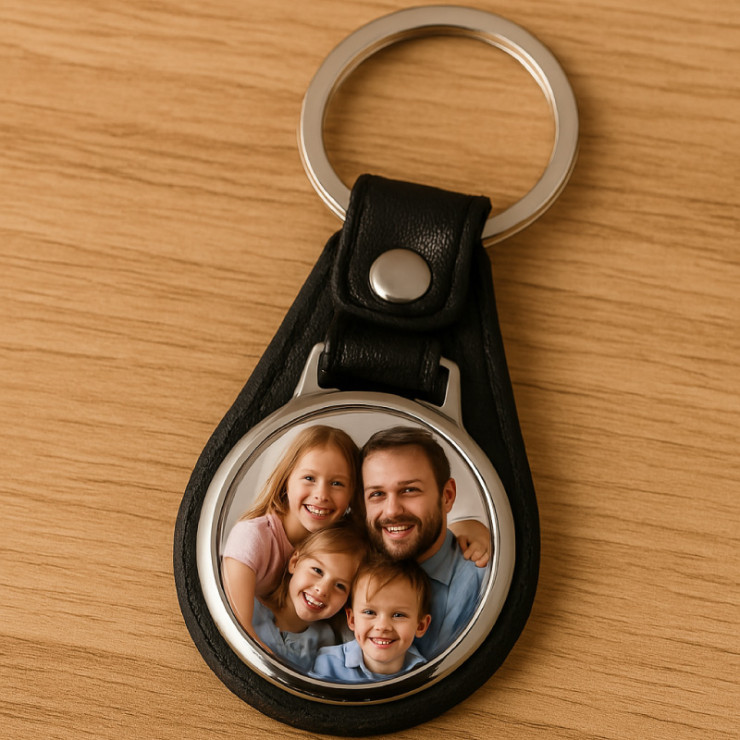 Leder-Foto-Schlüsselanhänger