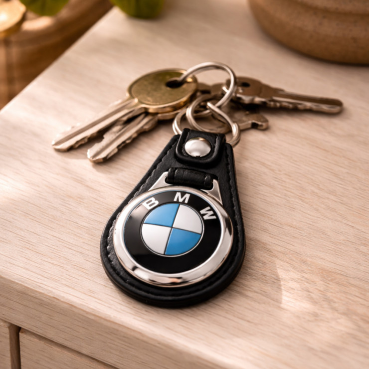Personalisierter Schlüsselanhänger aus Kunstleder