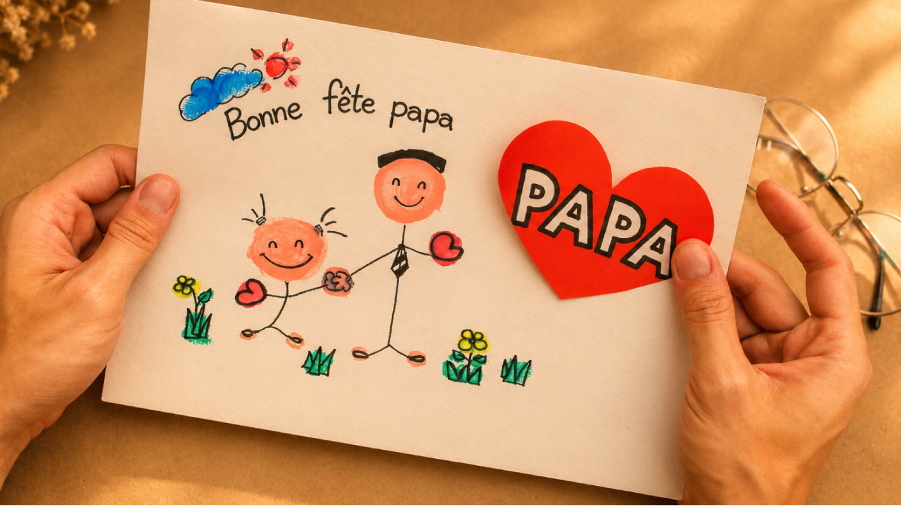 Dessin Fête des Pères facile : 15 idées à faire avec les enfants