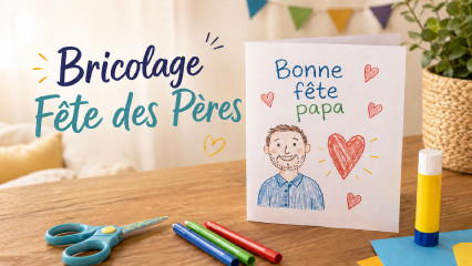 Bricolage Fête des Pères facile avec peu de matériel